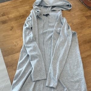 Cyrus Heather Gray Hooded Cardigan